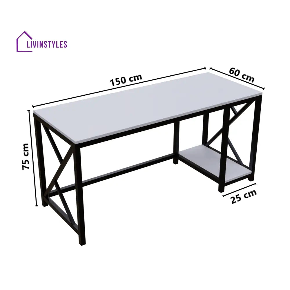 Patrick Computer Table With Open Storage | Computer Table | Study Table for Home - Art & Drafting Tables
