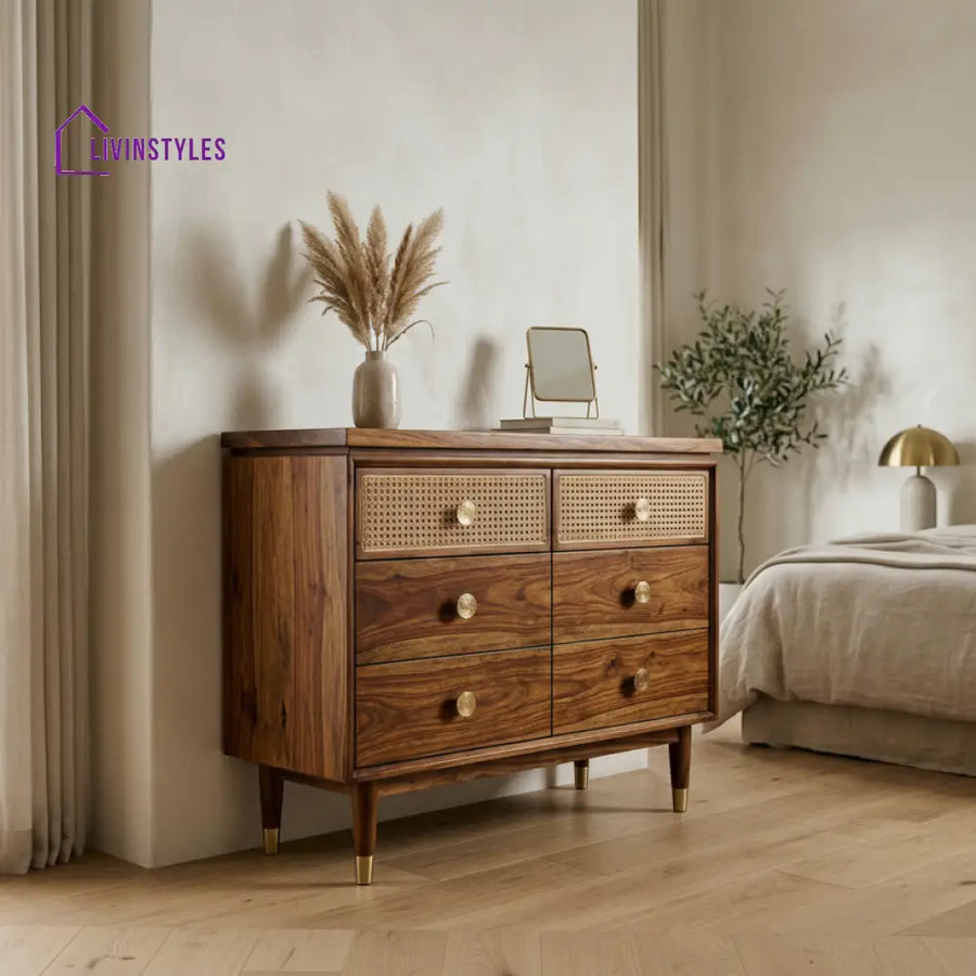 Patrick Solid Sheesham Wood Chest Of Drawers for Living Room | Bedroom