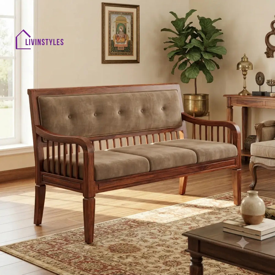 Paul Wooden Bench for Living Room | Bedroom | Extra Seating