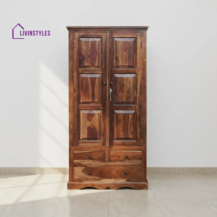 Paula 2 door sheesham wood wardrobe