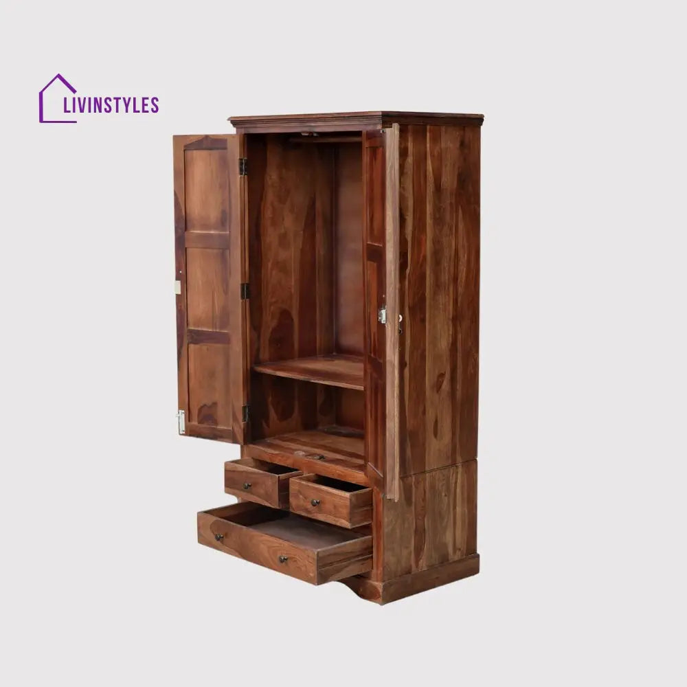 Paula 2 door sheesham wood wardrobe