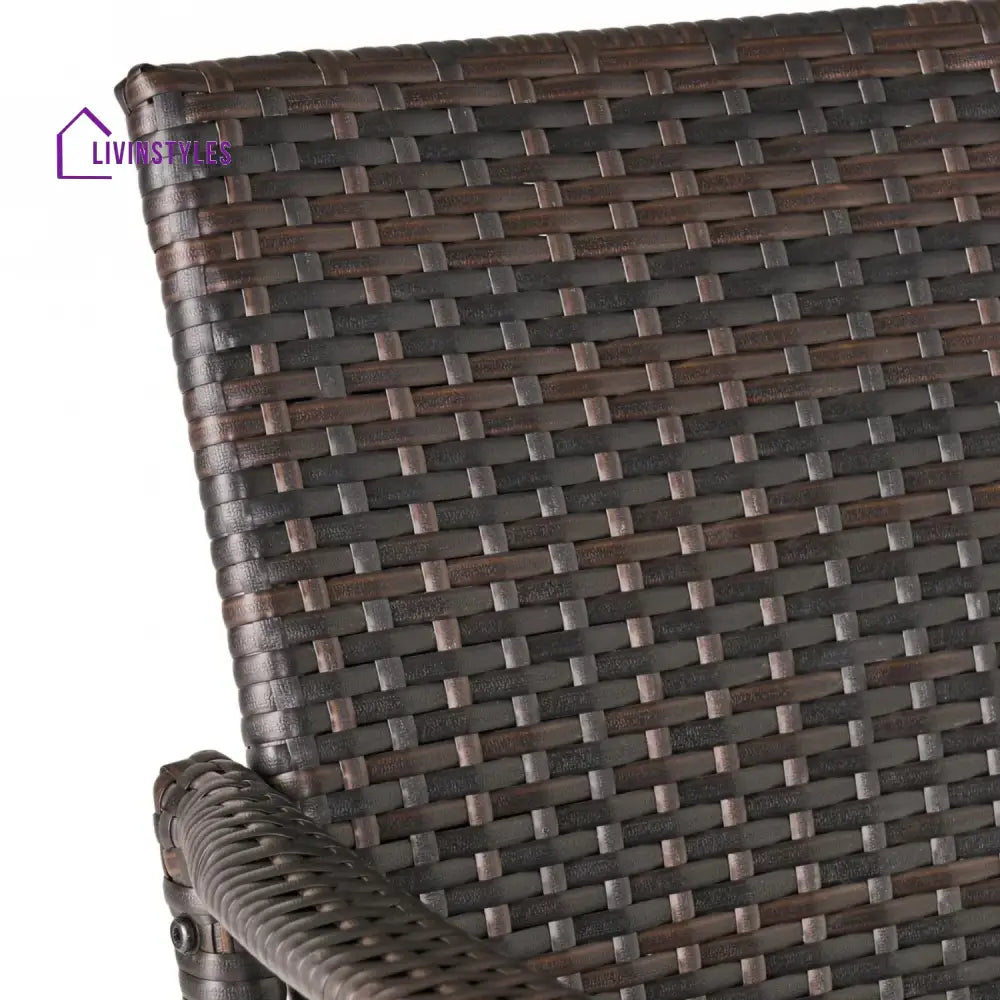 Pauline 5-Piece Outdoor Rattan Wicker Bar Set with Wicker Top Table - Bar Set