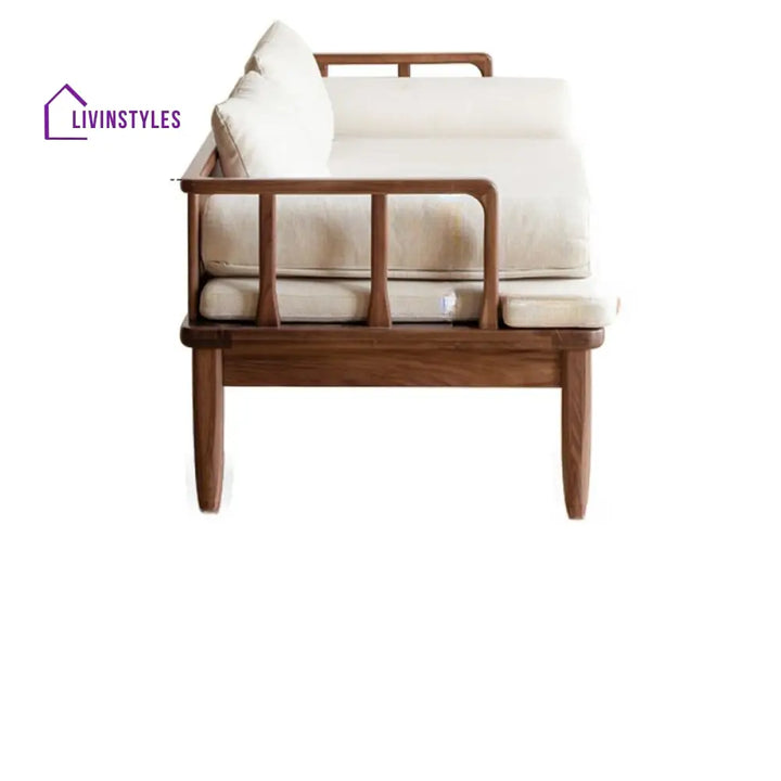 Pavel Solid Wood 3 Seater Sofa for Living Room