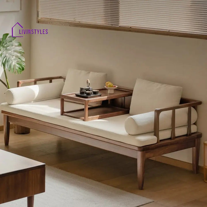 Pavel Solid Wood 3 Seater Sofa for Living Room