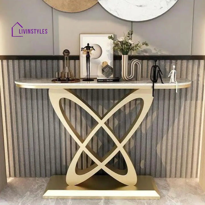 Pavel Stainless Steel Console Table for Living Room