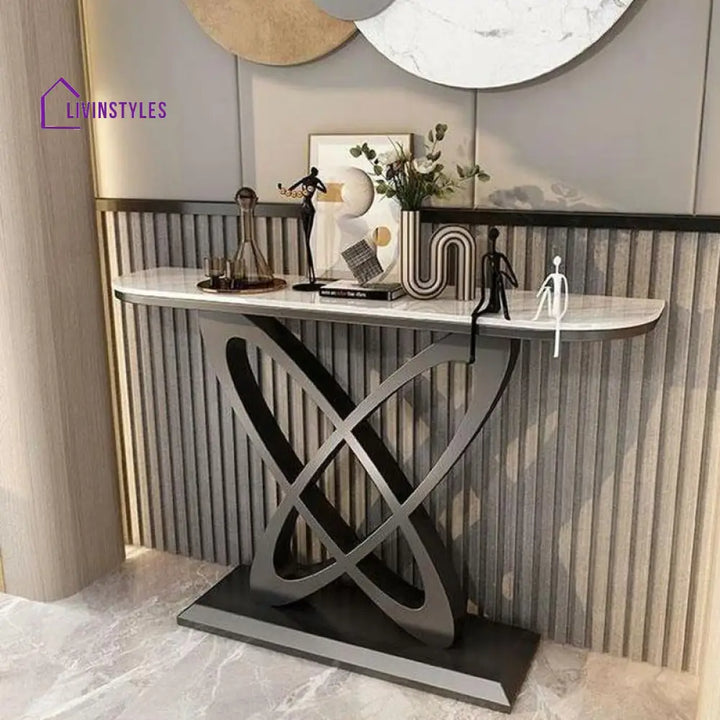 Pavel Stainless Steel Console Table for Living Room