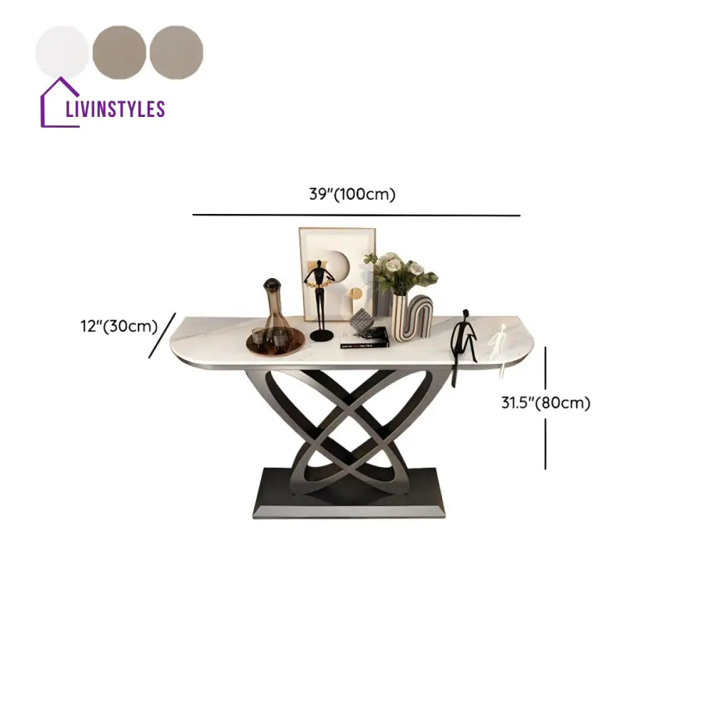 Pavel Stainless Steel Console Table for Living Room