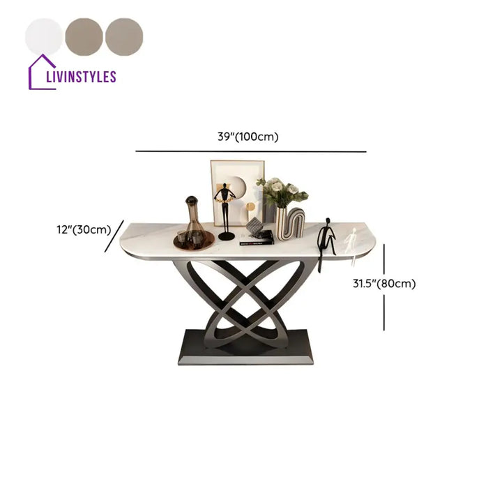 Pavel Stainless Steel Console Table for Living Room