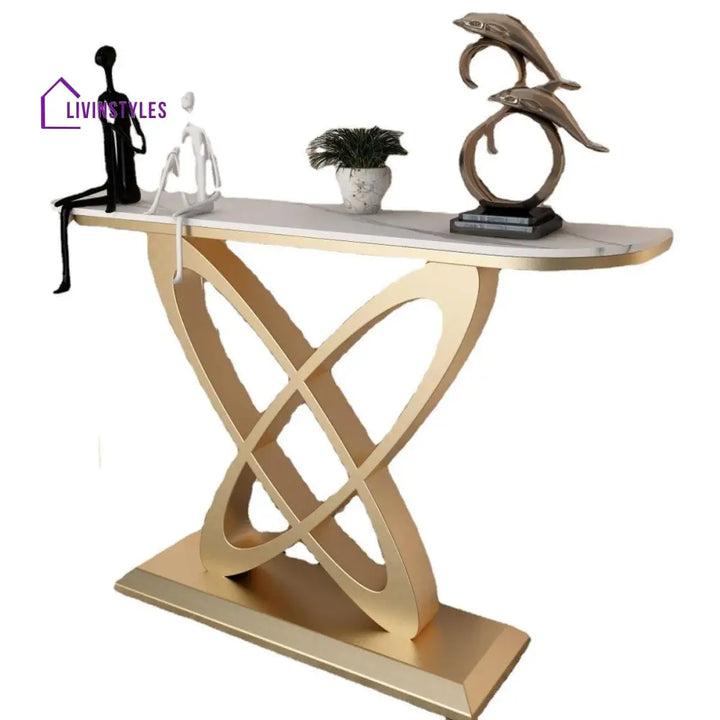 Pavel Stainless Steel Console Table for Living Room