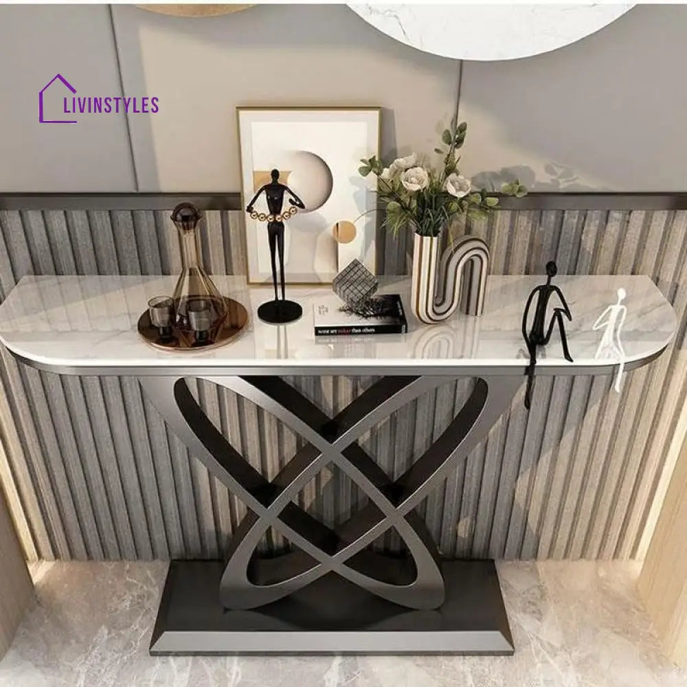 Pavel Stainless Steel Console Table for Living Room