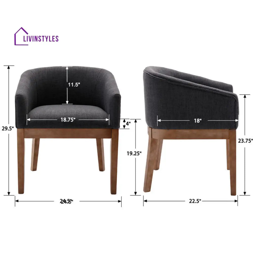 Pavitra Solid Wood and Fabric Arm Chair | Living Room Chair | Lounge Chair - Single Chair