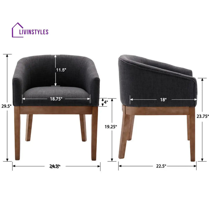 Pavitra Solid Wood and Fabric Arm Chair | Living Room Chair | Lounge Chair - Single Chair