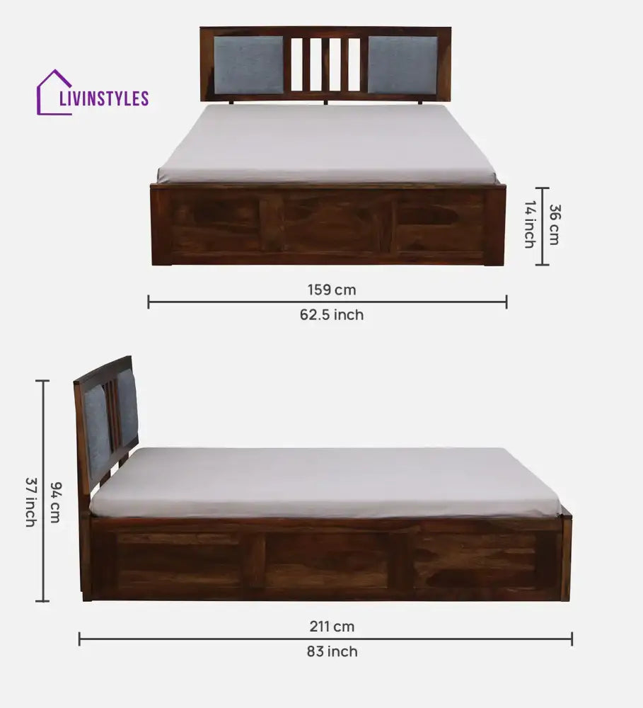 Mukund Sheesham Wood Storage Beds Bedroom Furniture Sets