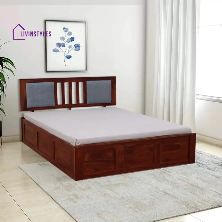 Mukund Sheesham Wood Storage Beds Queen / Honey Bedroom Furniture Sets