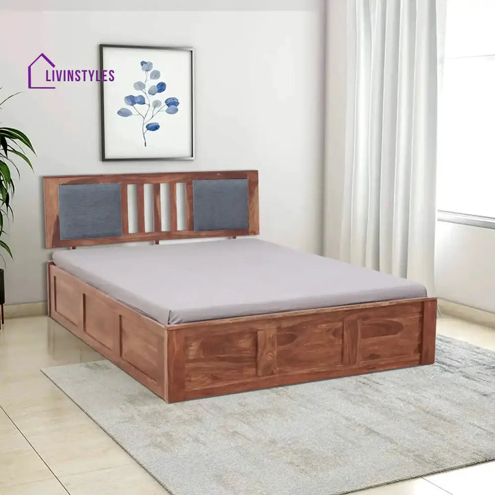 Mukund Sheesham Wood Storage Beds Queen / Natural Bedroom Furniture Sets