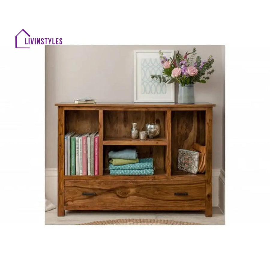Payal Symmetric Bookcase (Standard Honey Finish)