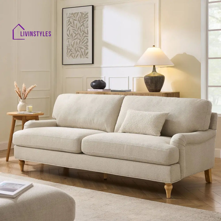 Pedro 3 Seater Sofa - Beige - Sofas