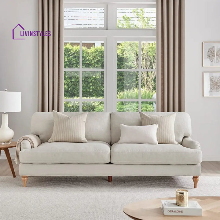 Pedro 3 Seater Sofa - Beige - Sofas