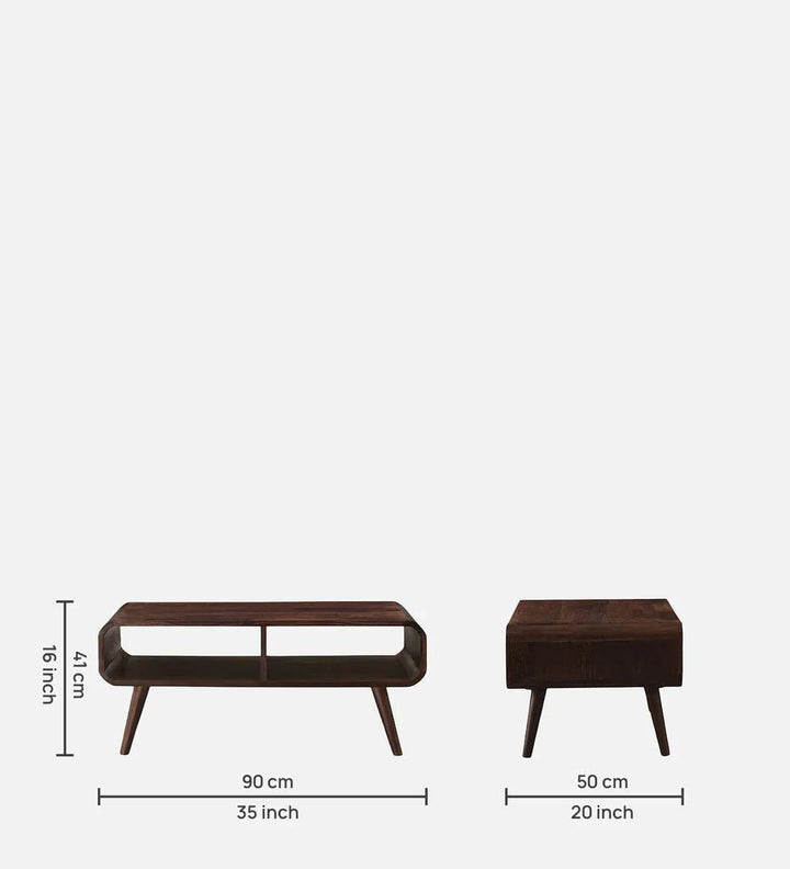 Peep Sheesham Wood Coffee Table In Provincial Teak Finish