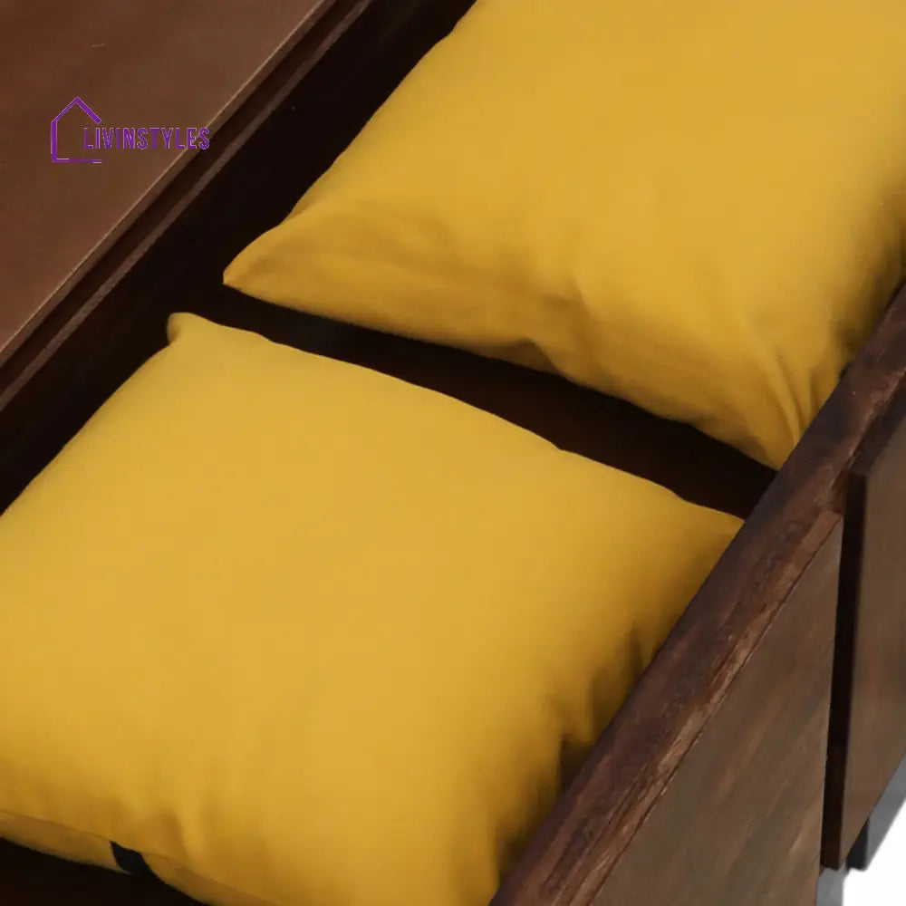 Bergen 2 Seater Sofa Cum Bed Sheesham Wood In Teak Finish