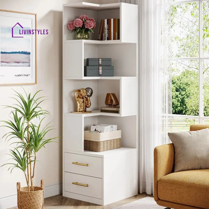 Pelageya Engineered Wood Bookshelves | Bookshelf for Living Room | Bedroom | Drawing Room | Study Room