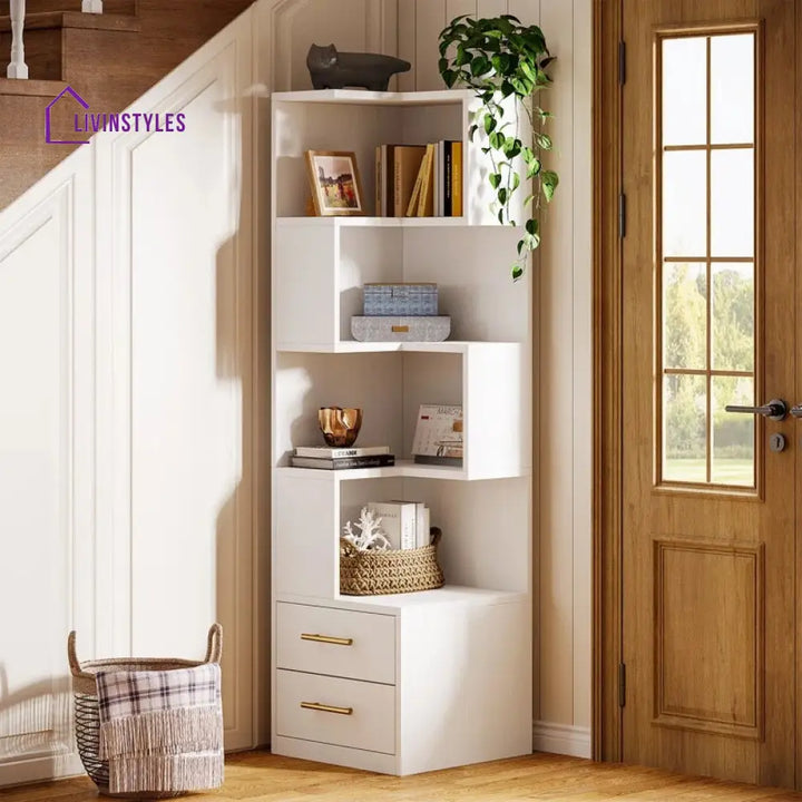 Pelageya Engineered Wood Bookshelves | Bookshelf for Living Room | Bedroom | Drawing Room | Study Room