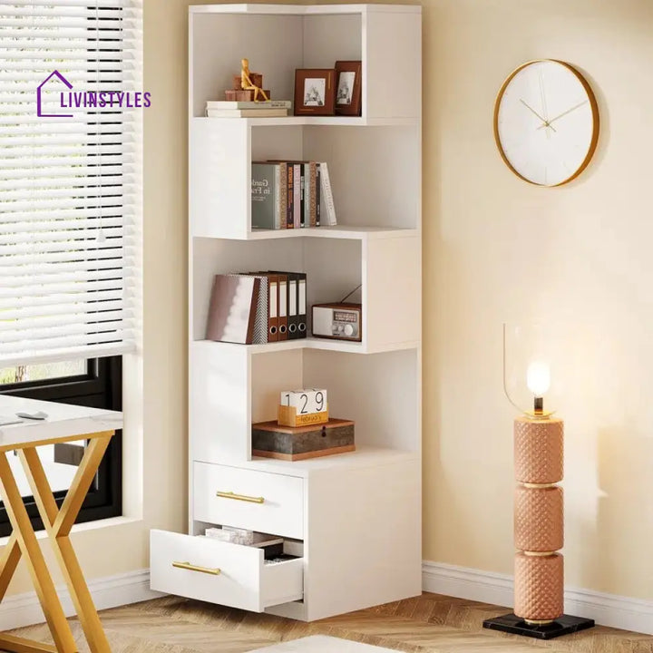 Pelageya Engineered Wood Bookshelves | Bookshelf for Living Room | Bedroom | Drawing Room | Study Room