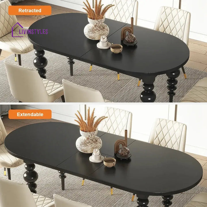 Pelageya Solid Wood 6 Seater Dining Table Set