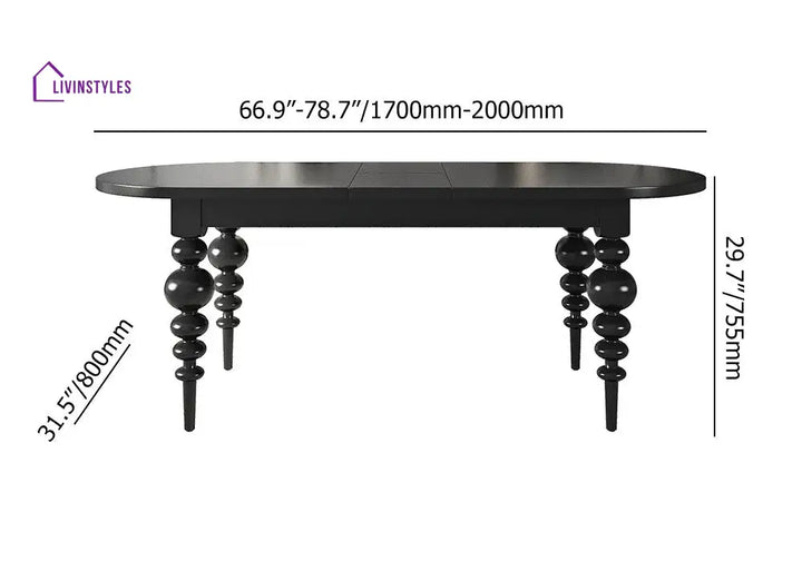 Pelageya Solid Wood 6 Seater Dining Table Set
