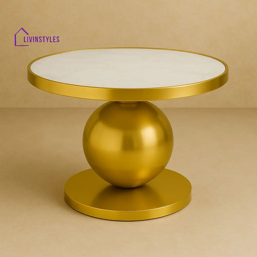 Pelageya Stainless Steel Gold Finish Coffee Table for Living Room