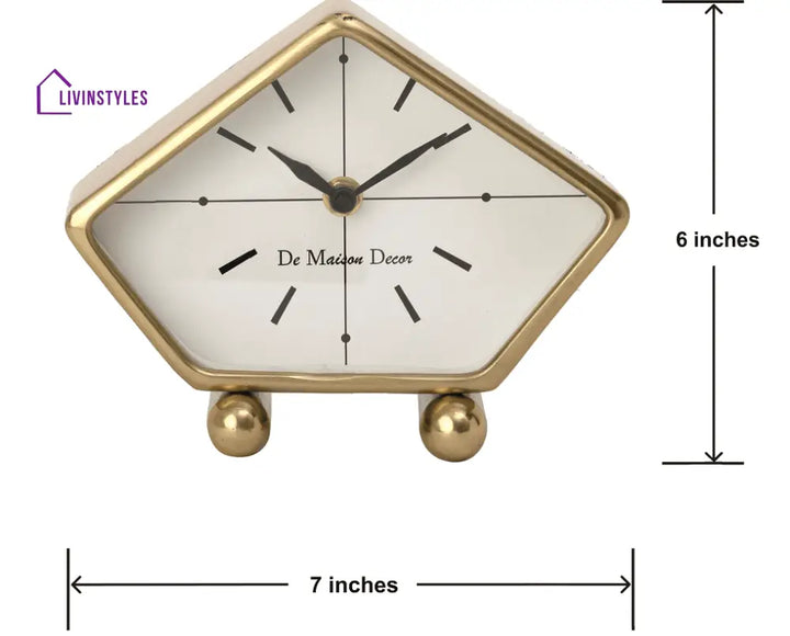 Penta Time Gold Table Clock