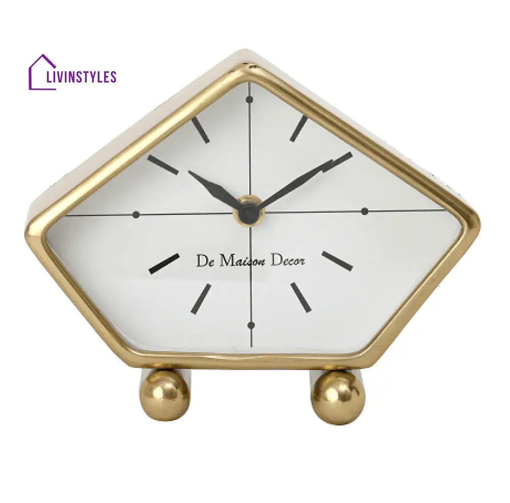 Penta Time Gold Table Clock