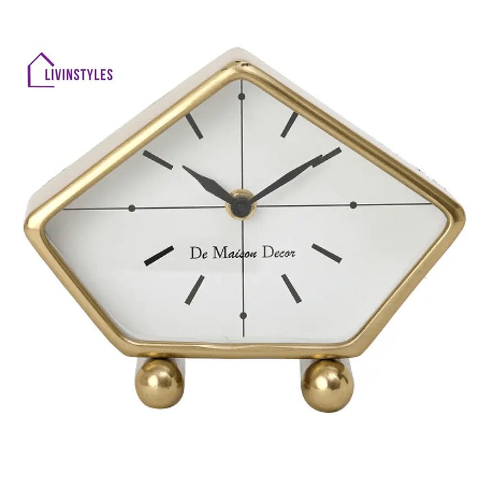 Penta Time Gold Table Clock