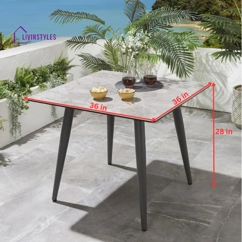Pepita Outdoor Patio Seating Set 2 Chairs and 1 Table Set Braided & Rope - Coffee Table Sets