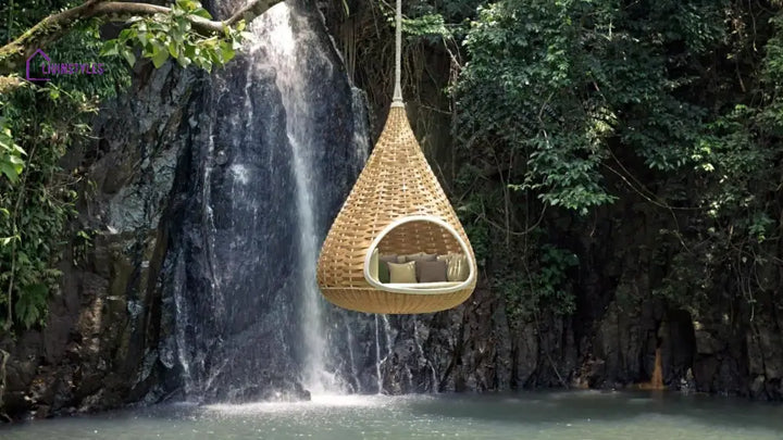 Pepito Three Seater Hanging Swing Without Stand For Balcony Garden Swing (Honey) - Swings