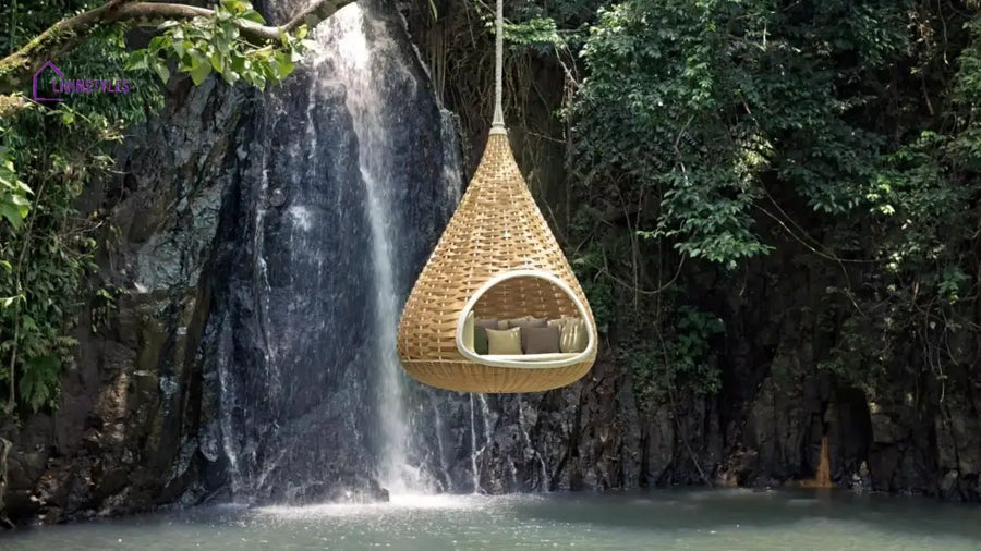 Pepito Three Seater Hanging Swing Without Stand For Balcony Garden Swing (Honey) - Swings