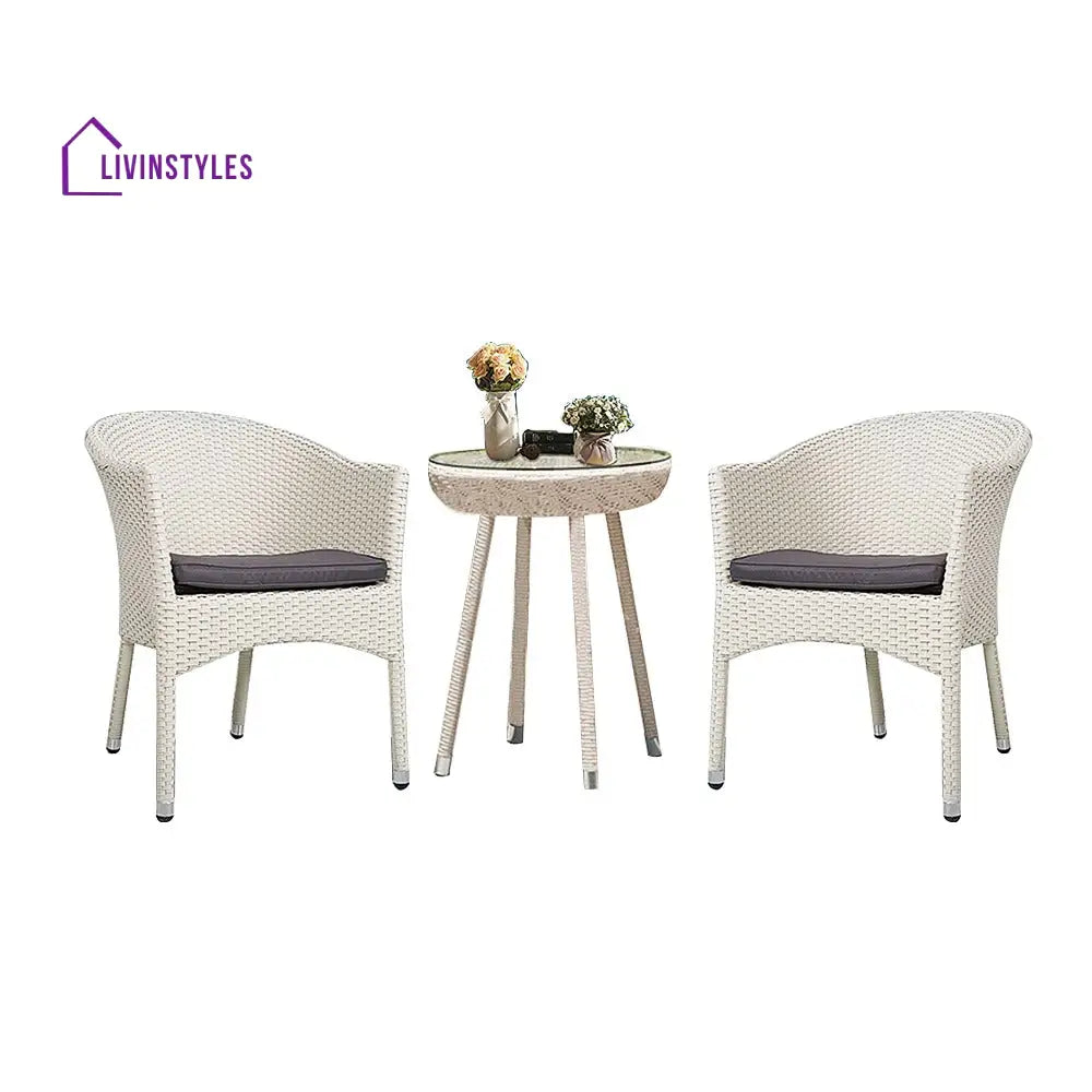Perlita Outdoor Patio Seating Set 2 Chairs and 1 Table Set - Coffee Table Sets