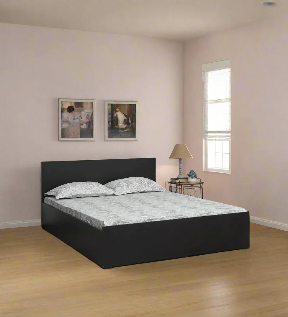 LuxeWood Platform Bed Queen Size with Box Storage