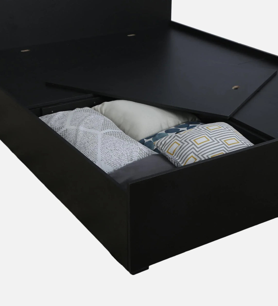 LuxeWood Platform Bed Queen Size with Box Storage