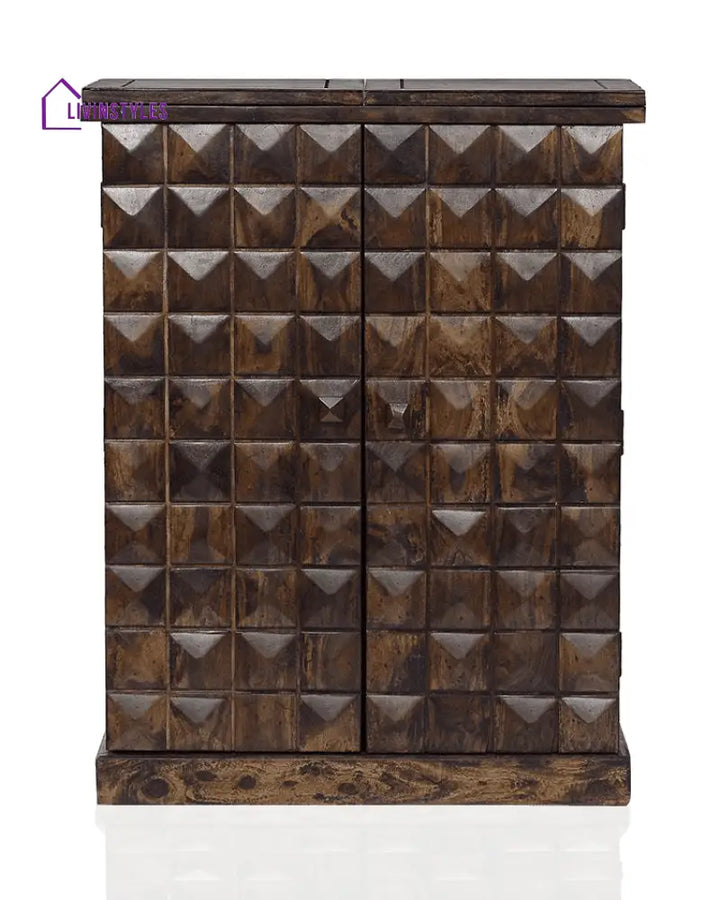 Petro Solid Wood Bar Cabinet Bar
