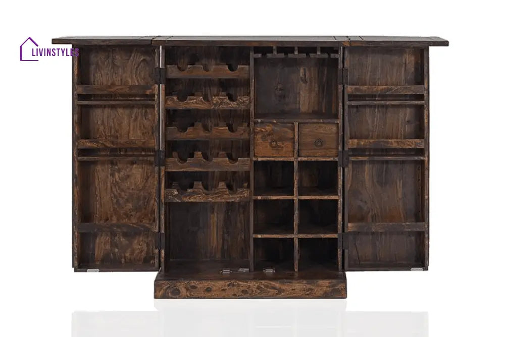 Petro Solid Wood Bar Cabinet Bar