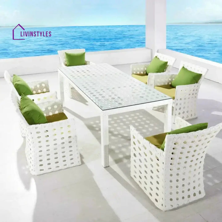 Peyton 7-Piece Outdoor Rattan Wicker Dinning Table Set - Dining Set