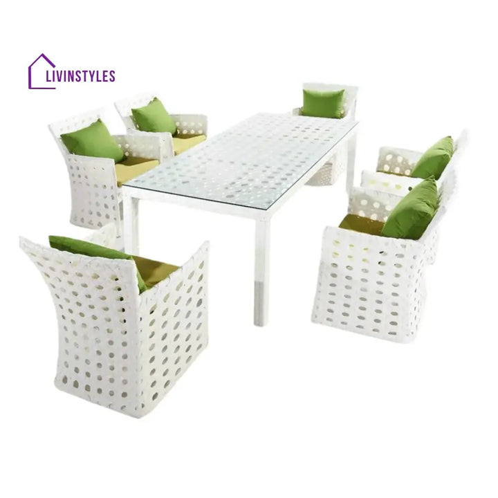 Peyton 7-Piece Outdoor Rattan Wicker Dinning Table Set - Dining Set