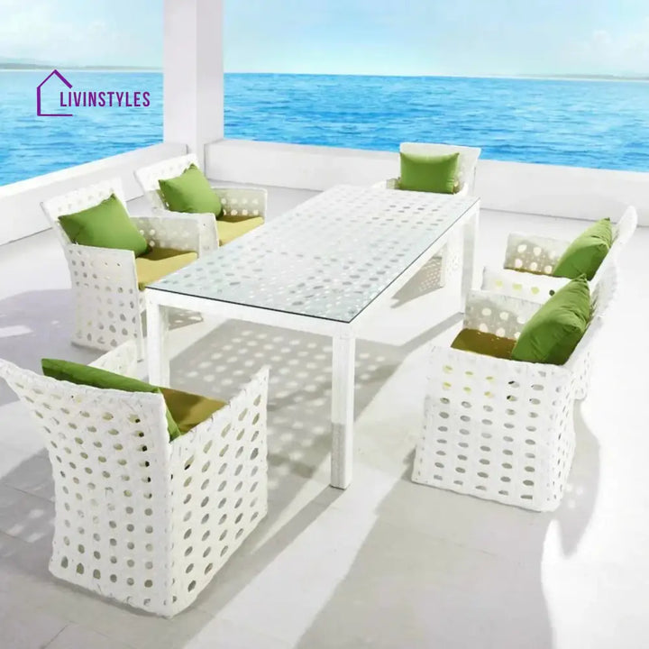 Peyton 7-Piece Outdoor Rattan Wicker Dinning Table Set - Dining Set