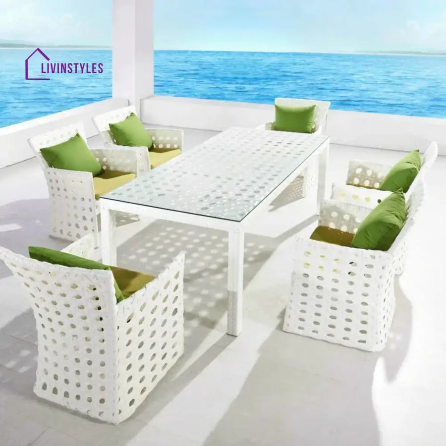 Peyton 7-Piece Outdoor Rattan Wicker Dinning Table Set - Dining Set