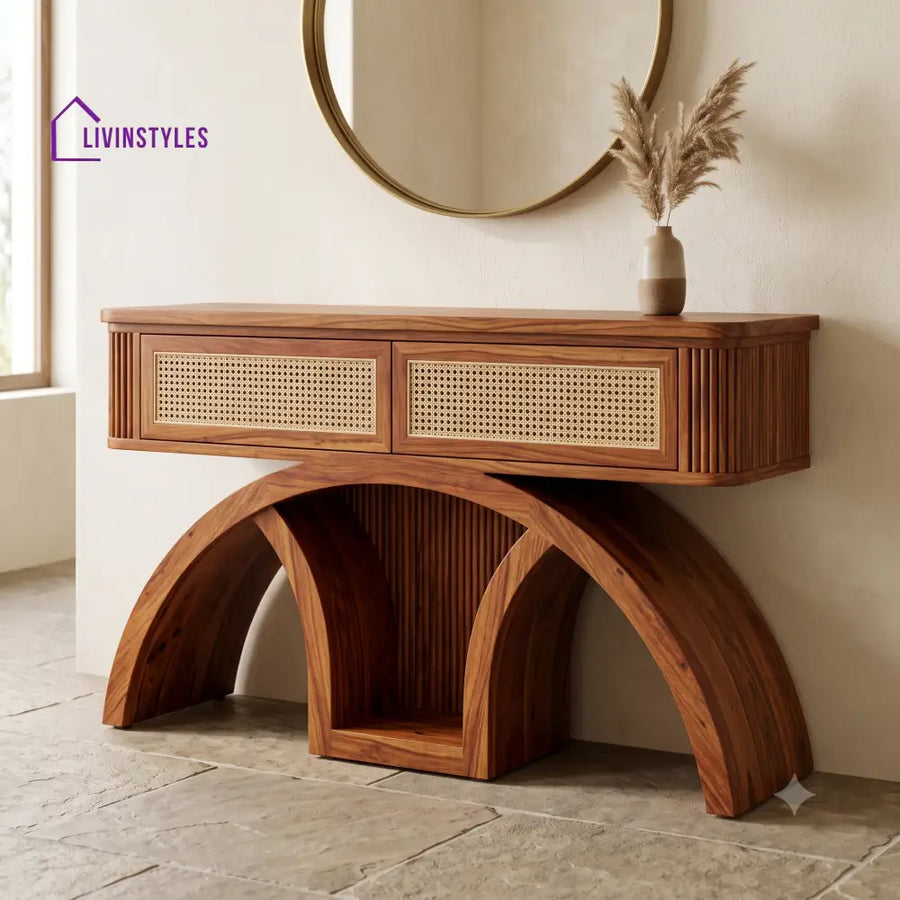 Philibert Premium Wooden Console Table for Living Room | Entryway Table