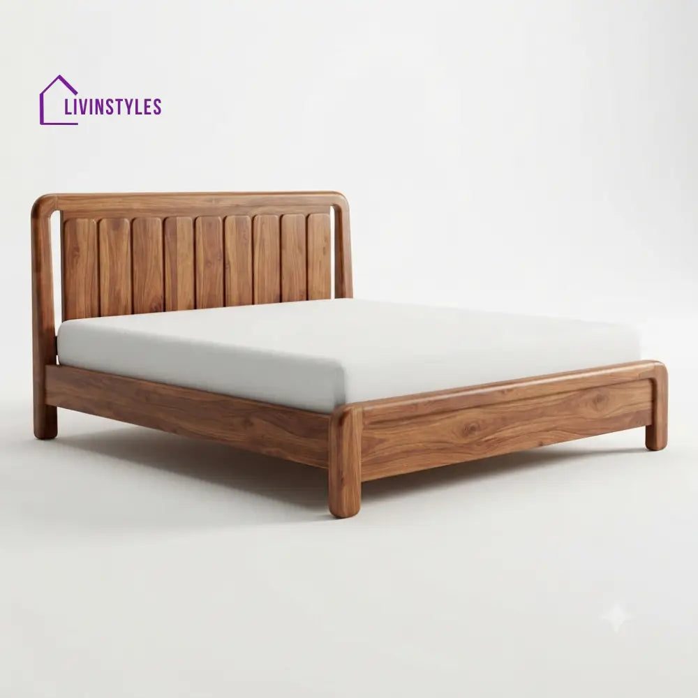Phindile Wooden Double Bed | King Size Bed | Queen Size Bed - Bed Without Storage