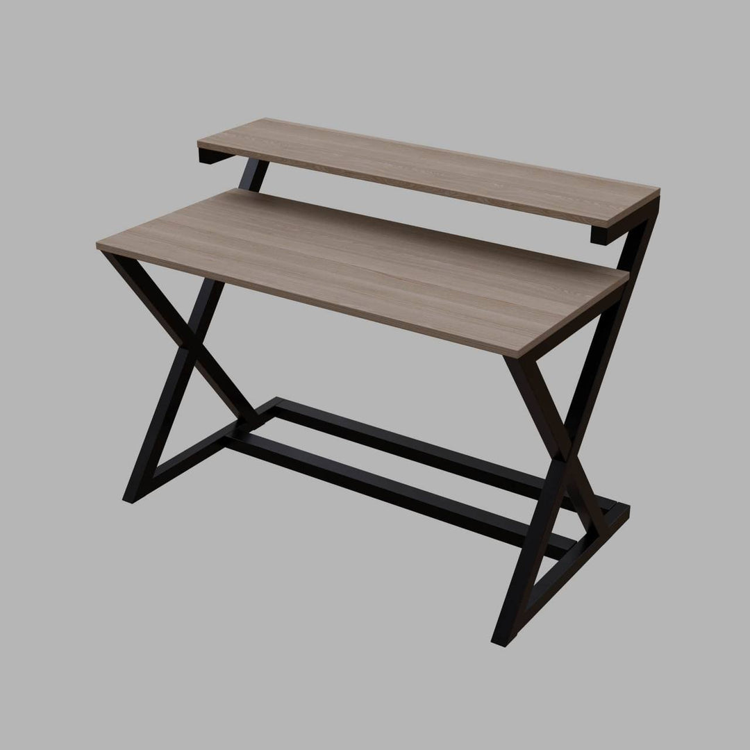 Austin Study Table in White Color with Upper Shelve | Computer Table | Study Table for Home