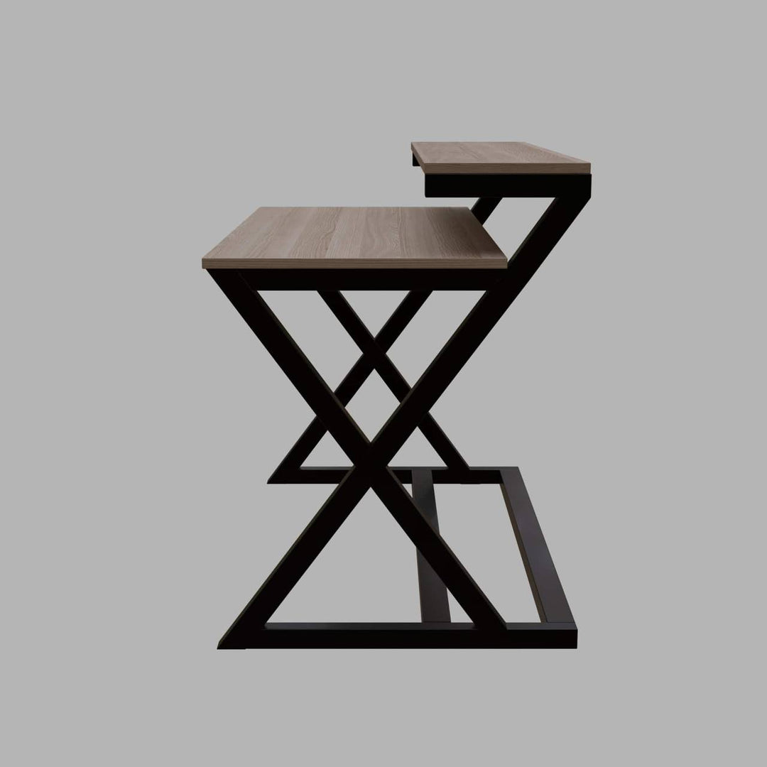 Austin Study Table in White Color with Upper Shelve | Computer Table | Study Table for Home