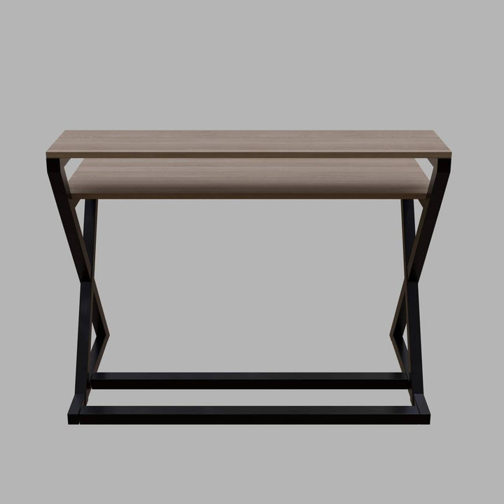 Austin Study Table in White Color with Upper Shelve | Computer Table | Study Table for Home